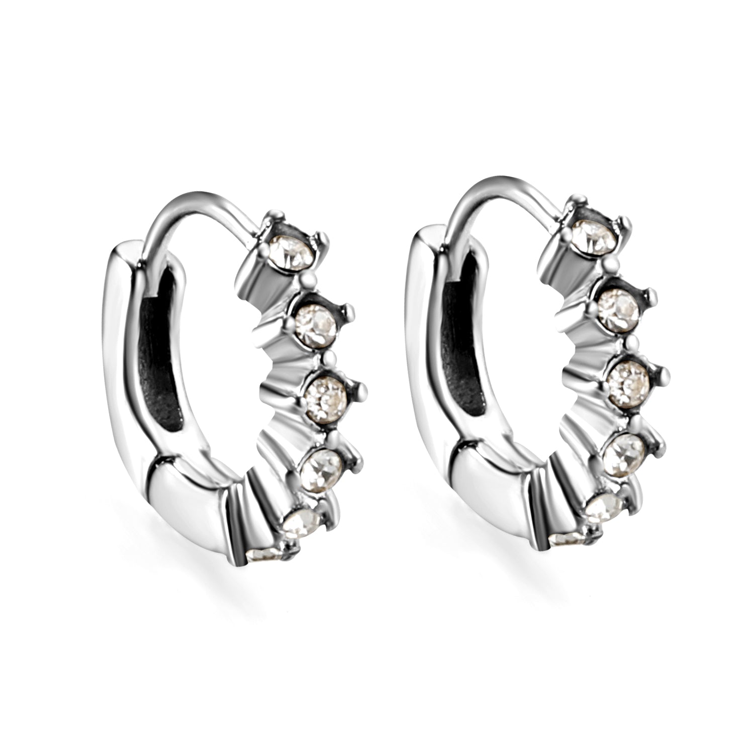 6 White Diamond Earring Clips 3*12mm asonjewelry