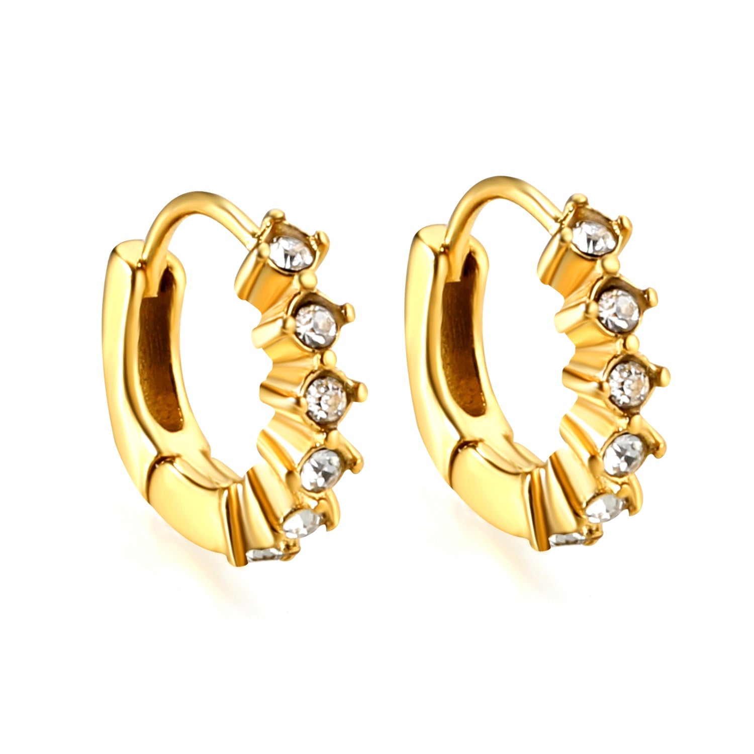 6 White Diamond Earring Clips 3*12mm asonjewelry