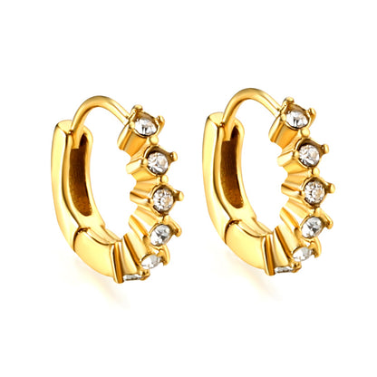 6 White Diamond Earring Clips 3*12mm asonjewelry