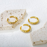 Gold - Plated Multi - Color Gemstone Flower - Shaped Open Ring