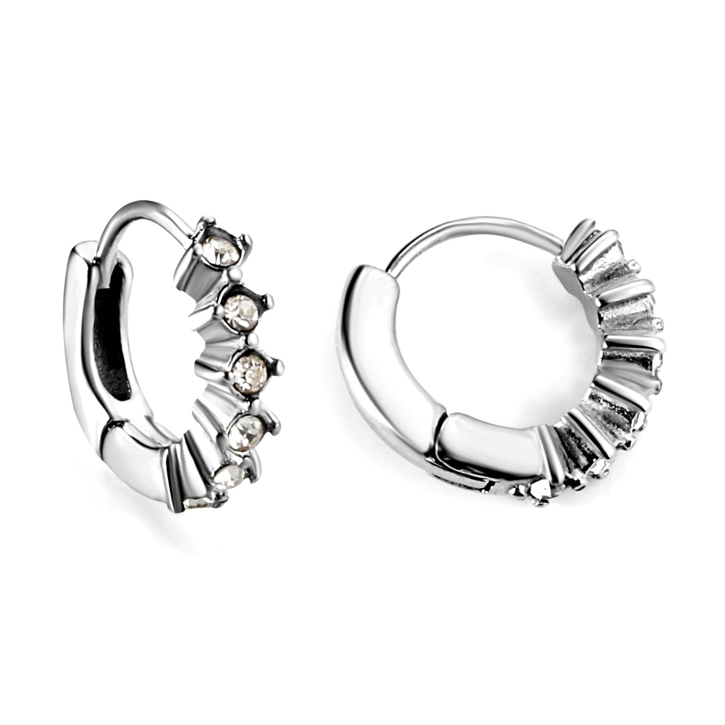 6 White Diamond Earring Clips 3*12mm asonjewelry