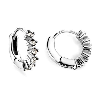 6 White Diamond Earring Clips 3*12mm asonjewelry