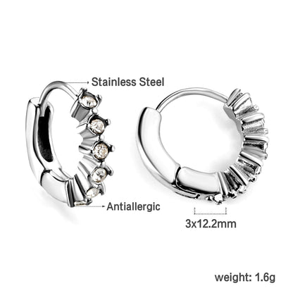 6 White Diamond Earring Clips 3*12mm asonjewelry