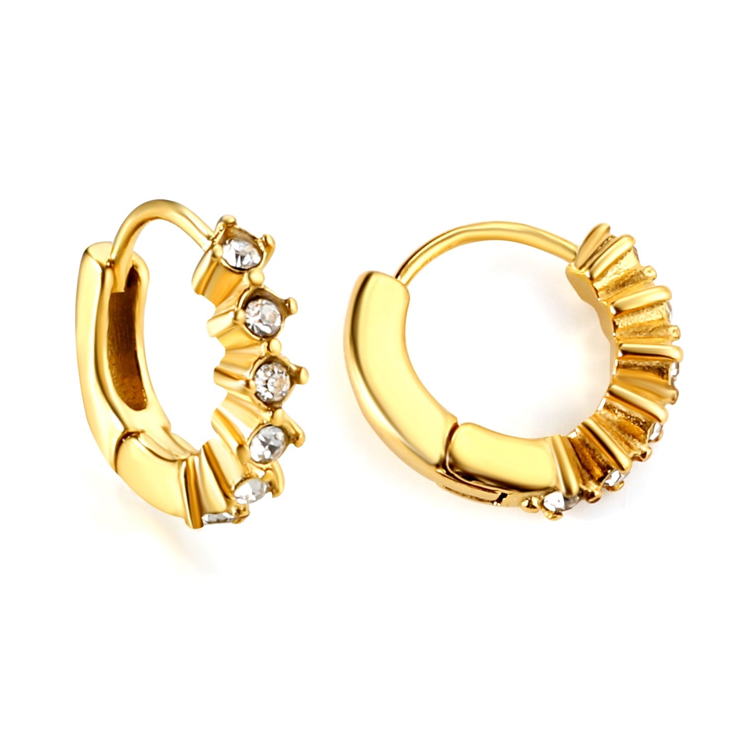 6 White Diamond Earring Clips 3*12mm asonjewelry