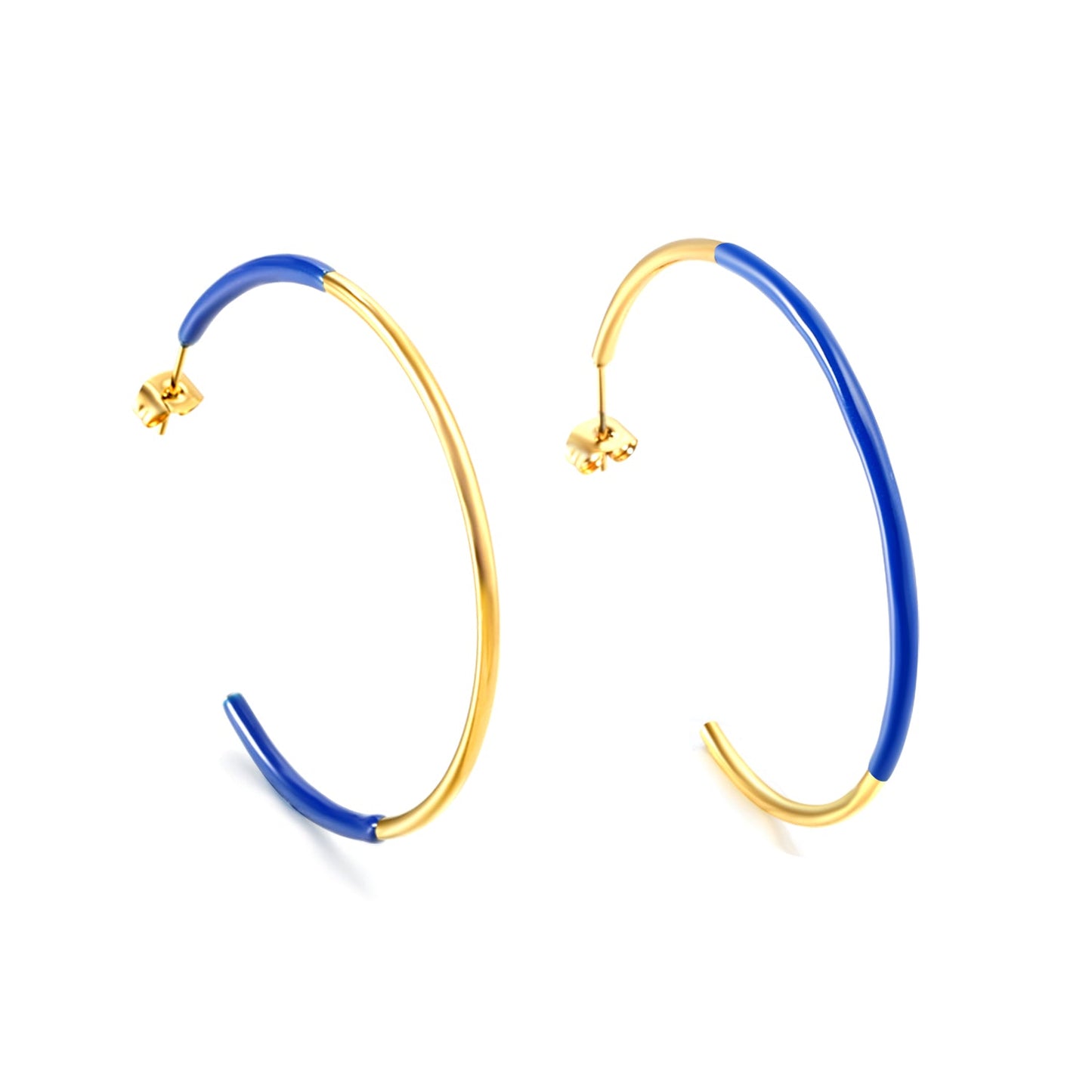 Pink & Blue & Green Circle Open Earrings 2*50mm asonjewelry