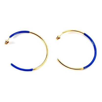 Pink & Blue & Green Circle Open Earrings 2*50mm asonjewelry