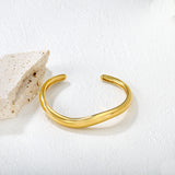 Width 7.5mm, inner diameter 59mm, bracelet, steel color/gold color
