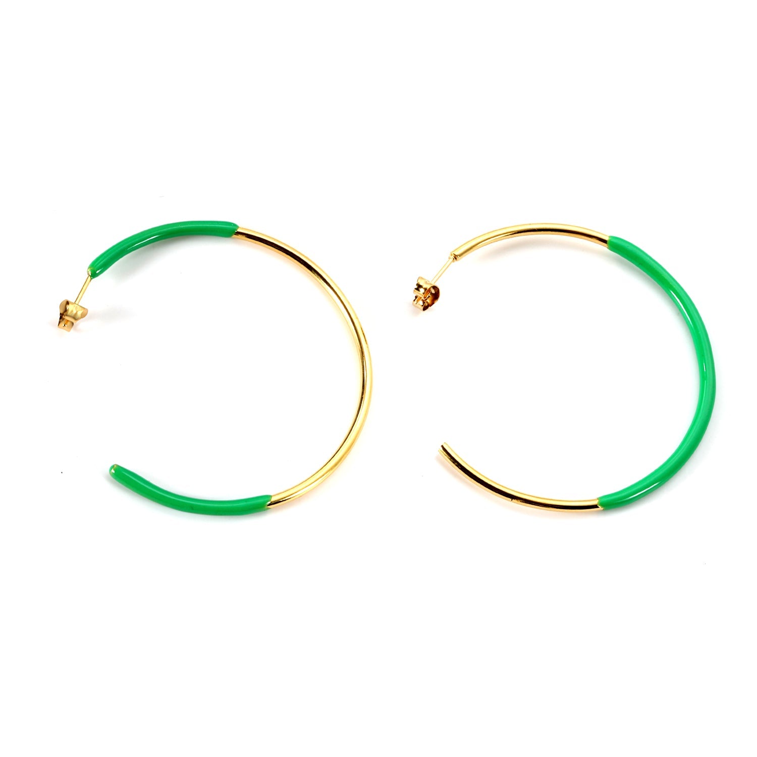 Pink & Blue & Green Circle Open Earrings 2*50mm asonjewelry