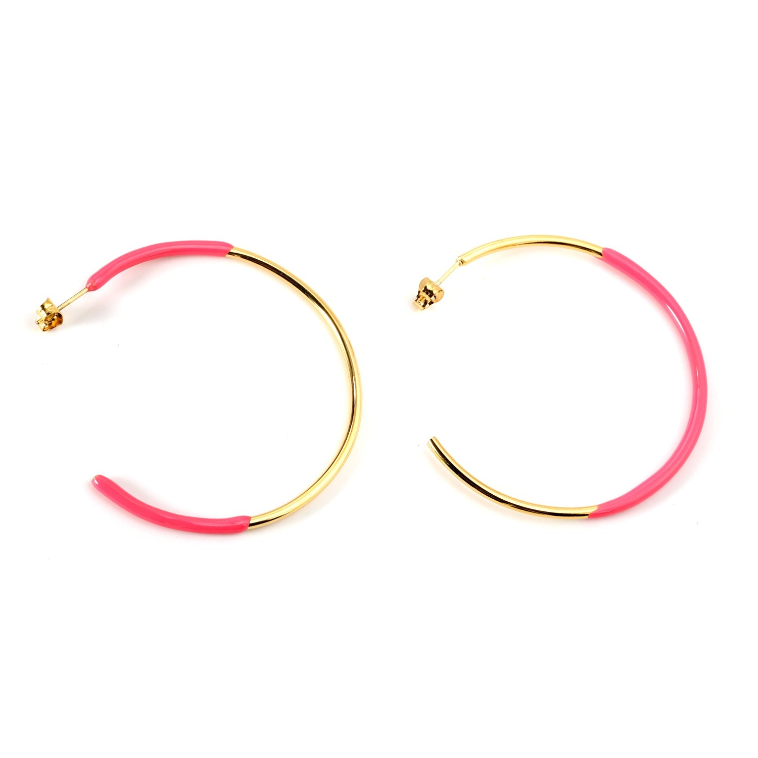 Pink & Blue & Green Circle Open Earrings 2*50mm asonjewelry