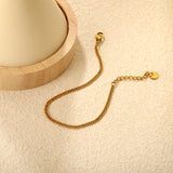 Width: 2.3mm, Thickness: 1.2mm. Double-bead chain, 17+3cm+6mm in length. Round tail style bracelet. Steel color/Gold.