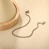 Width: 2.3mm, Thickness: 1.2mm. Double-bead chain, 17+3cm+6mm in length. Round tail style bracelet. Steel color/Gold.