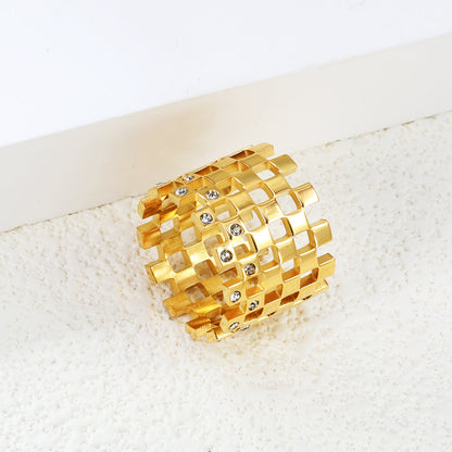 New Wispy Diamond Exaggerated Index Ring asonjewelry