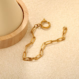 Carpet embossed chain 0.9*4*12mm long cross chain 17cm without spring clasp. Hand chain. Steel color/Golden