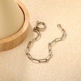 Carpet embossed chain 0.9*4*12mm long cross chain 17cm without spring clasp. Hand chain. Steel color/Golden