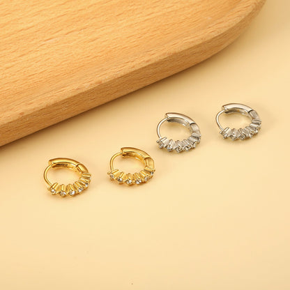 6 White Diamond Earring Clips 3*12mm asonjewelry