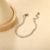 4.0 Water Jet Blade Chain 17 + 3cm + 6mm Round Tail Brand Hand Chain Steel/Gold