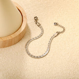 4.00 pieces of flower-shaped blade chain 17+3cm+6mm with round end, brand "Yuanzhi", bracelet, steel color/golden