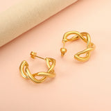 Twisted Semicircle Open Earrings 8*24mm