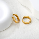 15.5 inch 4*20mm circular irregular CNC-set diamond earrings in gold color