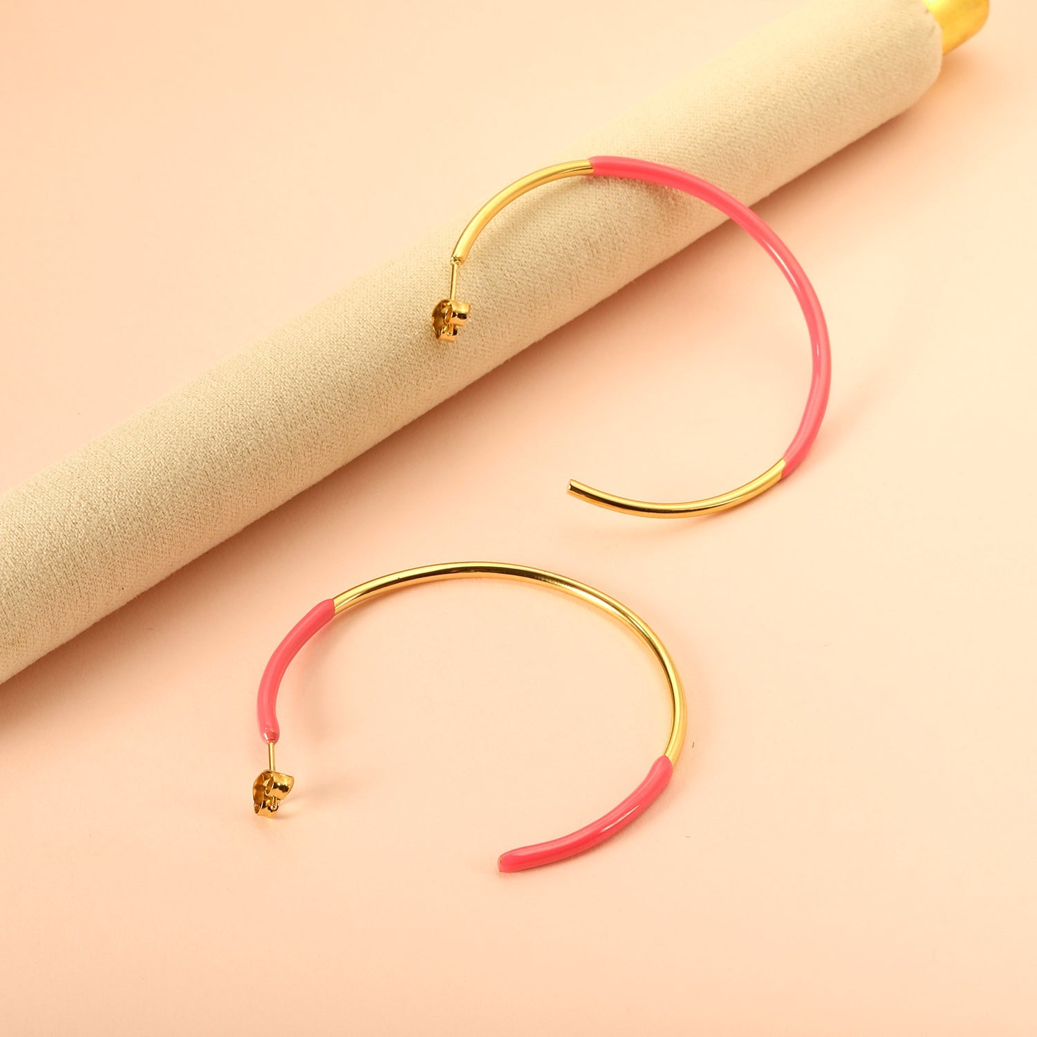 Pink & Blue & Green Circle Open Earrings 2*50mm asonjewelry