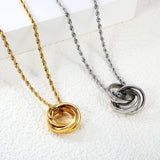 Small four sided mill necklace (OD 15mm ring size 5 pendant) 2.0 twist chain 40+5cm+6mm round tag steel color/golden color