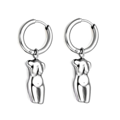 Circle with Garment Model Earrings asonjewelry