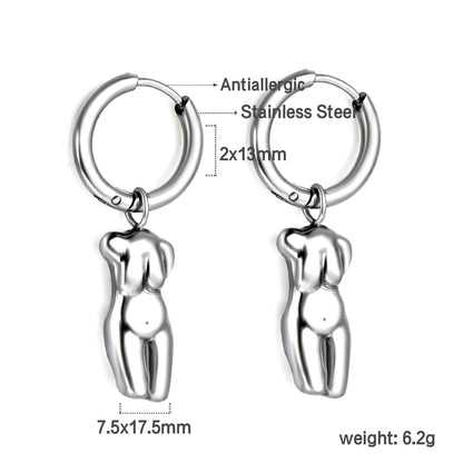 Circle with Garment Model Earrings asonjewelry