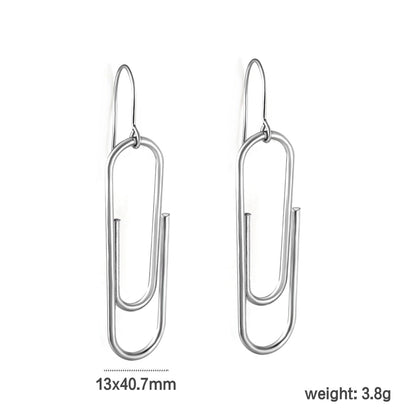 13*40.7mm pinback earrings in steel color asonjewelry