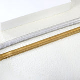 W8mm*Thick3mm Flat Snake Bracelet18+3cm+6mm Round Tail Plaque Steel/Gold