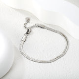 4.0 Water Jet Blade Chain 17 + 3cm + 6mm Round Tail Brand Hand Chain Steel/Gold