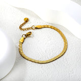 4.00 pieces of flower-shaped blade chain 17+3cm+6mm with round end, brand "Yuanzhi", bracelet, steel color/golden