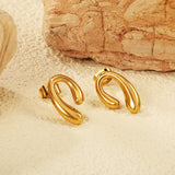Drop n Shape Earrings 10*16.5mm Gold Color