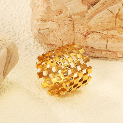 New Wispy Diamond Exaggerated Index Ring asonjewelry