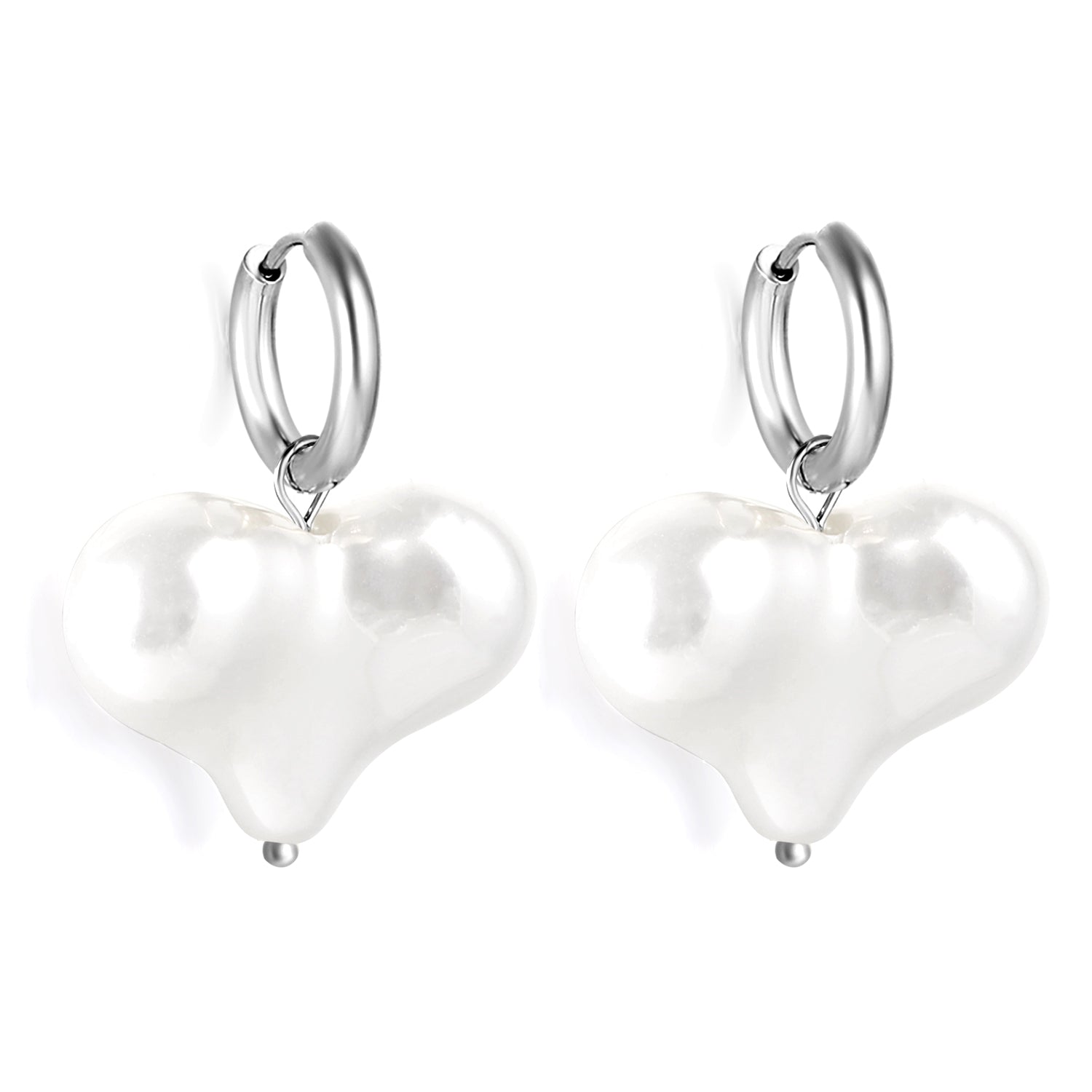 2024 New Year Fashion Various Irregular Shape White Pearl Earrings asonjewelry