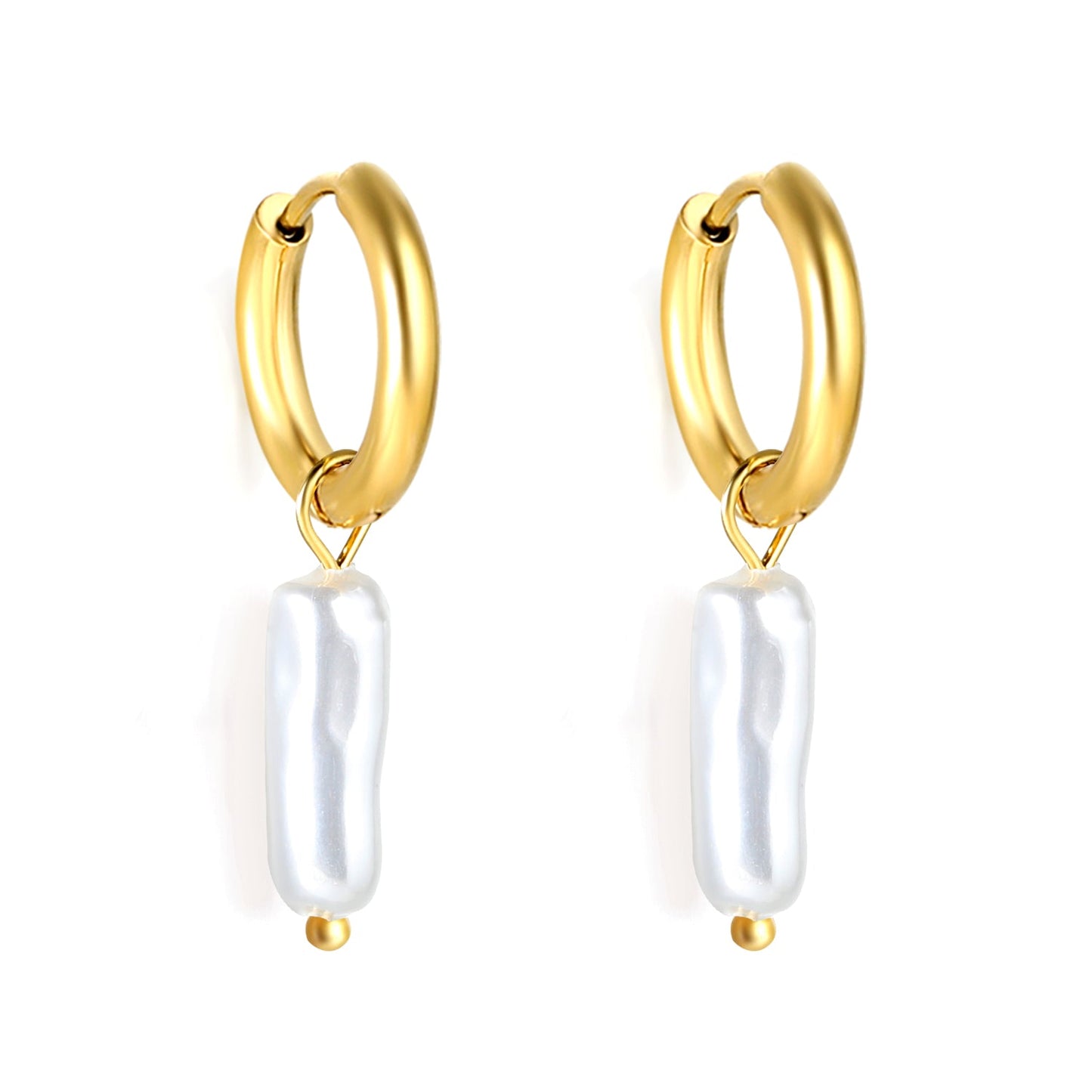 2024 New Year Fashion Various Irregular Shape White Pearl Earrings asonjewelry