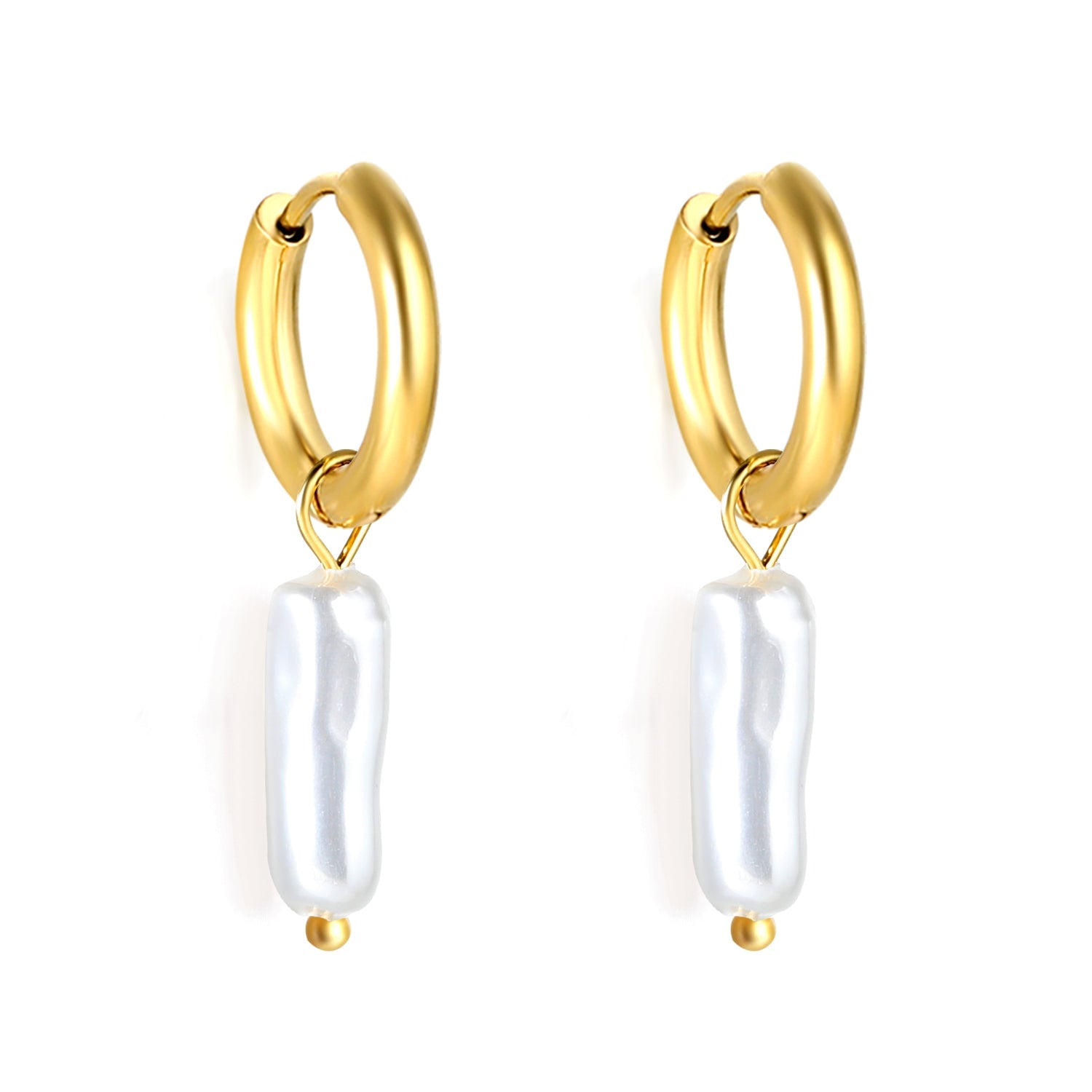 2024 New Year Fashion Various Irregular Shape White Pearl Earrings asonjewelry