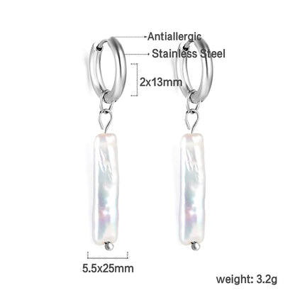 2024 New Year Fashion Various Irregular Shape White Pearl Earrings asonjewelry