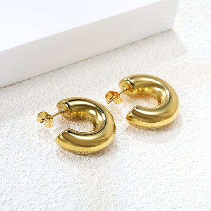 C-shaped earrings 10.5*31mm asonjewelry