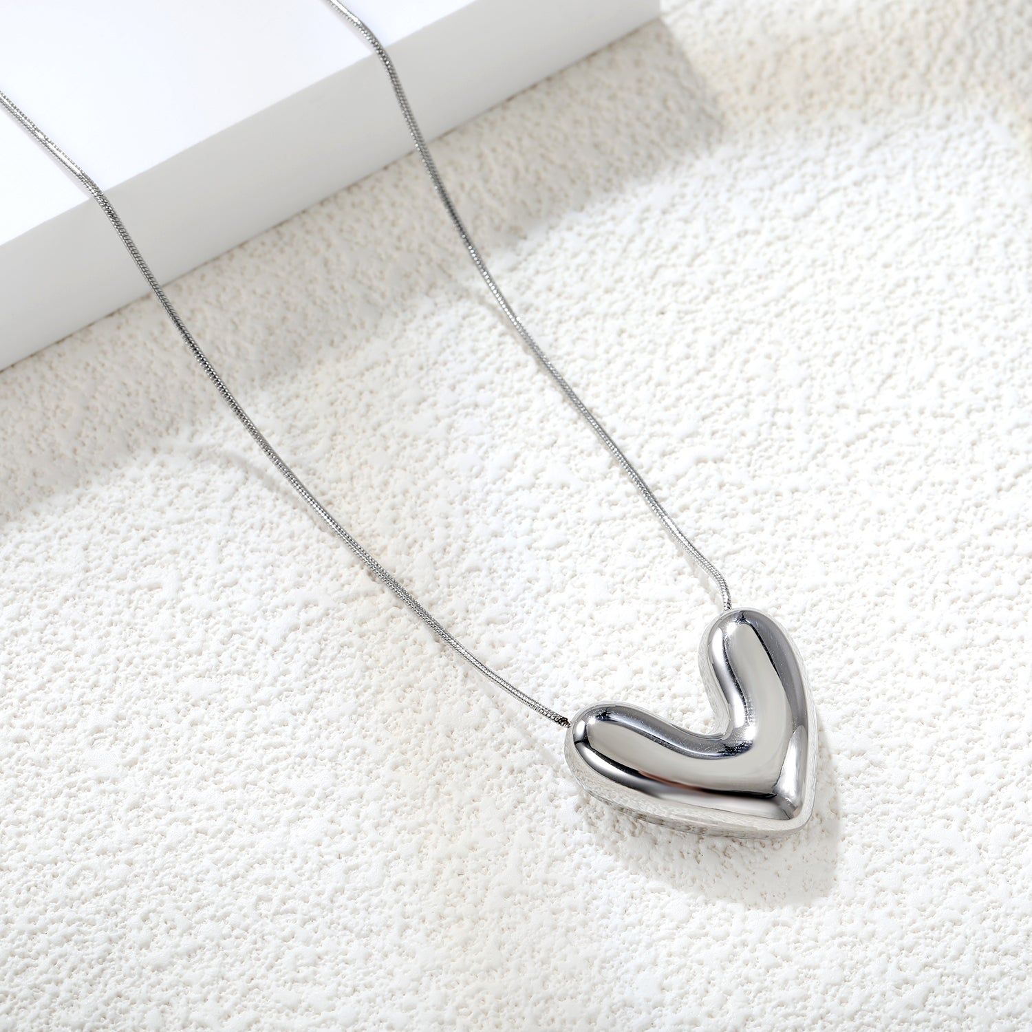 25*22mm heart pendant necklace 40+5cm asonjewelry