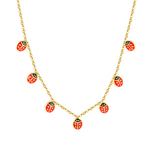 6*7.2mm Beetle Drip Oil Accessories 0.35 Cross Chain*40+5+6mm Round Plaque Necklace Golden