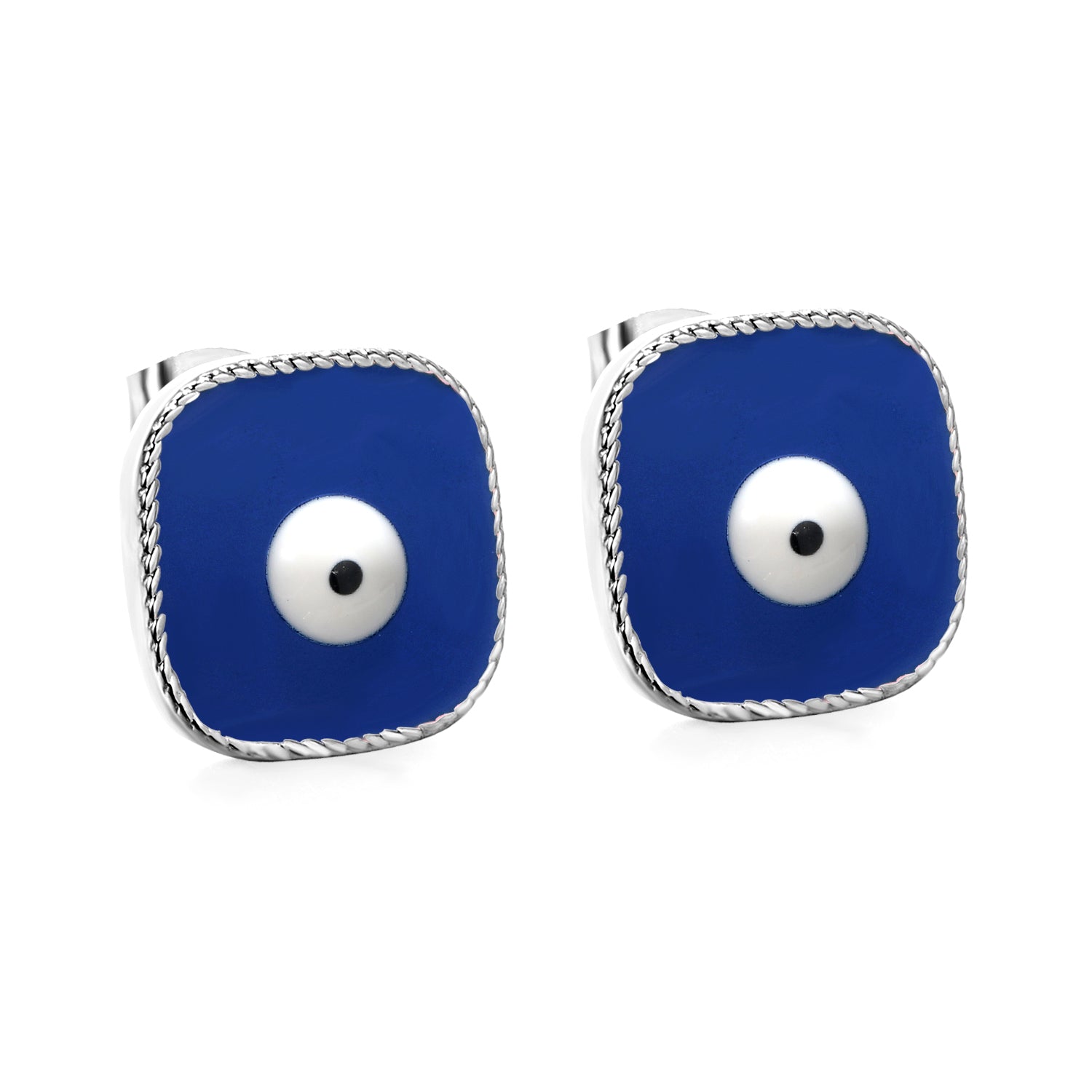 Lace Square with Multi-color Eyelets Multi-color Bottom Oil Drop Earrings 16.5*16.5mm asonjewelry