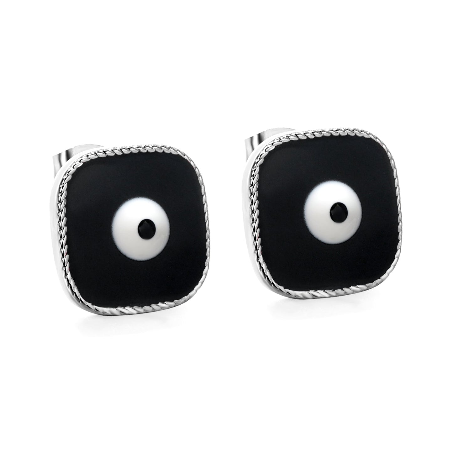 Lace Square with Multi-color Eyelets Multi-color Bottom Oil Drop Earrings 16.5*16.5mm asonjewelry