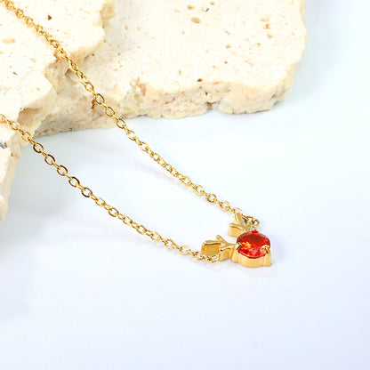 Children's Christmas Moose Antler Necklace Gold asonjewelry