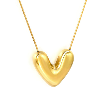 25*22mm heart pendant necklace 40+5cm