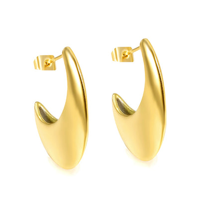 Little Fat Moon Earrings 24.5*26.8mm asonjewelry