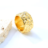 12.5mm Octagonal Pearl-Embellished Steel/Gold Tone Ring