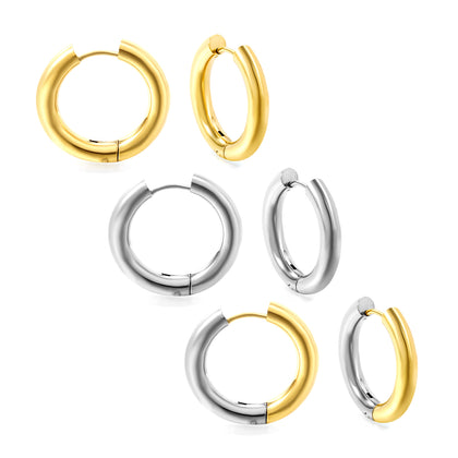 4x25mm Circle Earrings