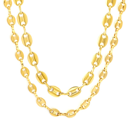 8mm Coffee Bean Accessory Necklace 60cm asonjewelry