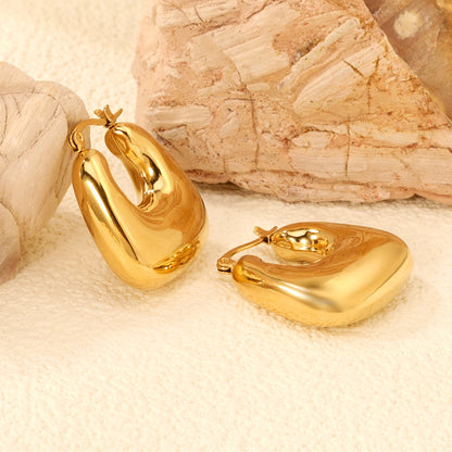 Hollow Handbag Earrings 26.2*25mm Gold Color asonjewelry