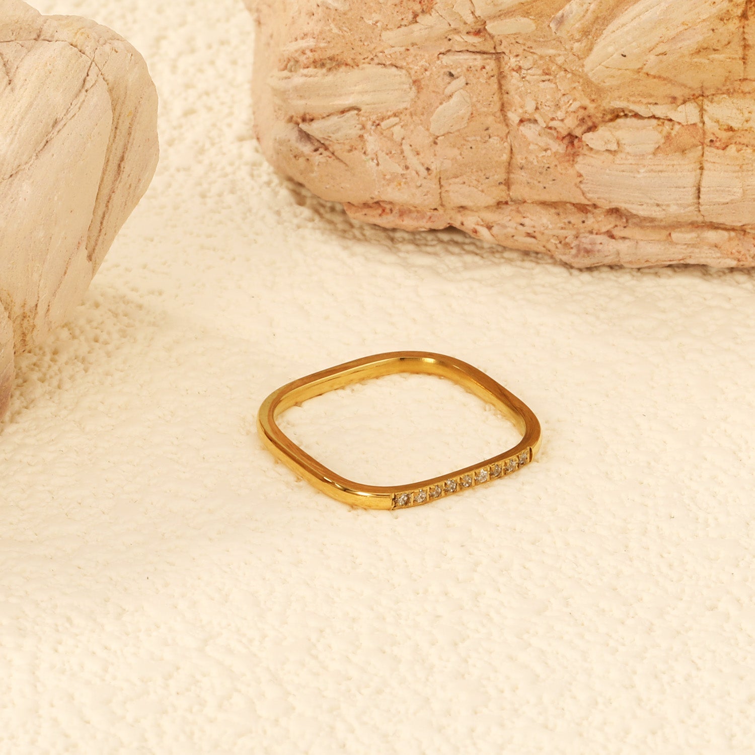 Minimalist ring with small diamonds asonjewelry